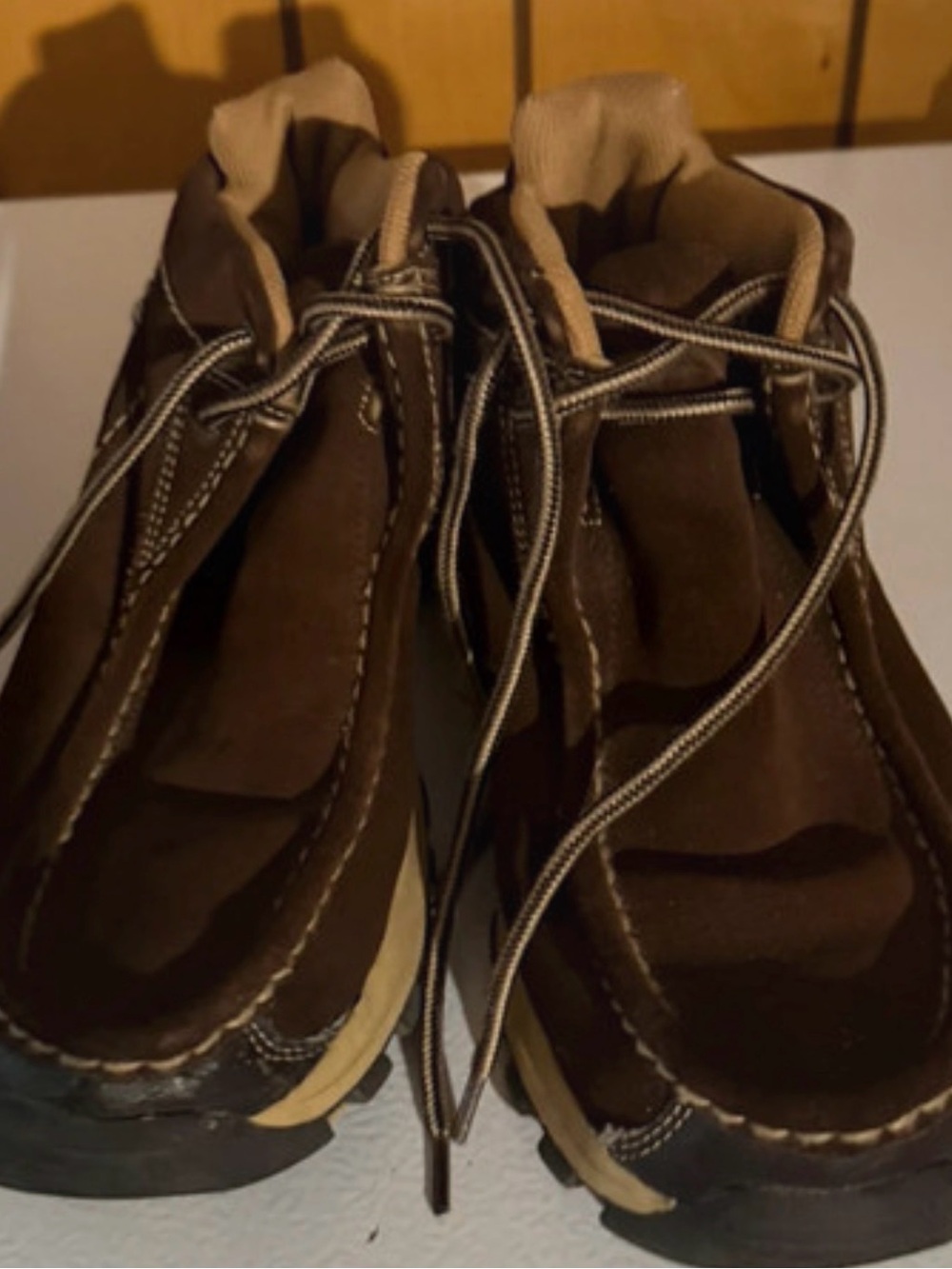 Source Unknown Brown and Tan Men's Boots